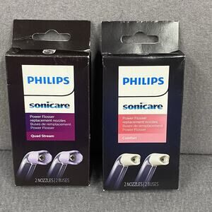 Philips Sonicare Power Flosser Replacement Nozzles Comfort & Quad Stream - READ